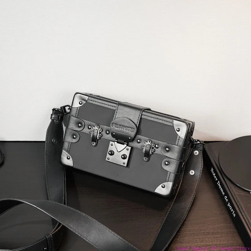 2025 bandolera de hombro de lujo para hombre, bandolera para marido, bolsos de pareja a la moda, bandolera lateral de cuero cuadrada pequeña para hombre Vintage