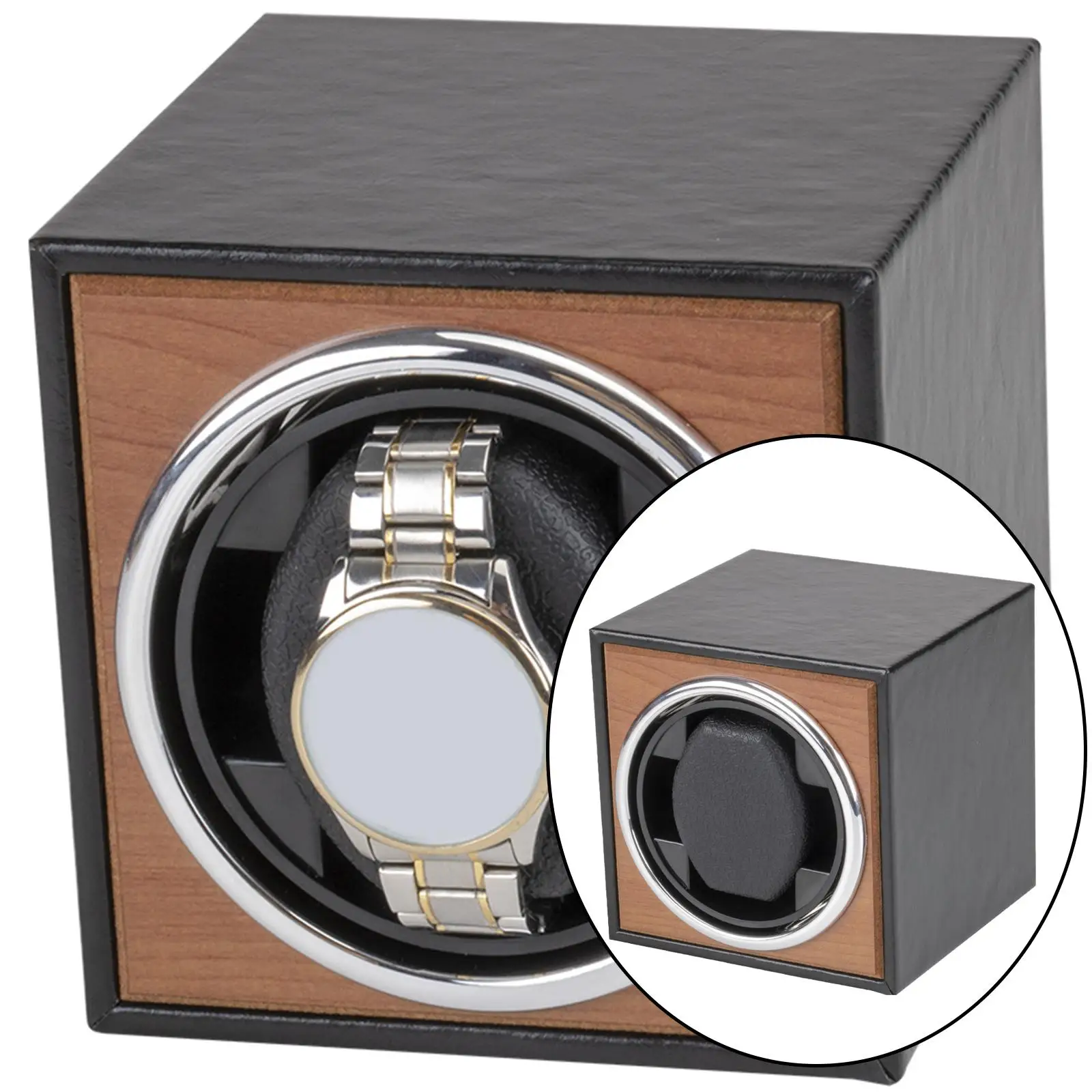 

USB Battery Powered Single Watch Winder Jewelry Storage for Mechanical Watch