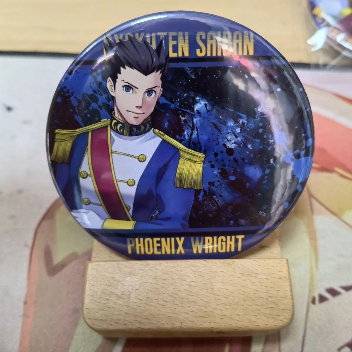 2 sztuk/zestaw Anime gra Phoenix Wright Ace Attorney Pin Gyakuten Saiban odznaka