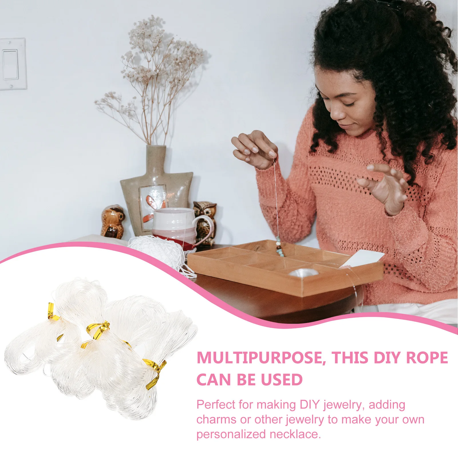 

10pcs Crystal Beading String Jewelry Making Supplies Elastic Thread For Diy Bracelets Necklaces Craft Cord Stretchy Rope