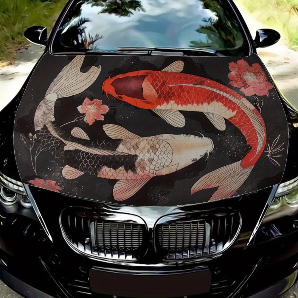 

Koi Dreaming: Традиционные цветочные узоры по производству воды; Автомобильные виниловые обертывания, Виниловая графика на капоте автомобиля, Виниловый чехол для творчества