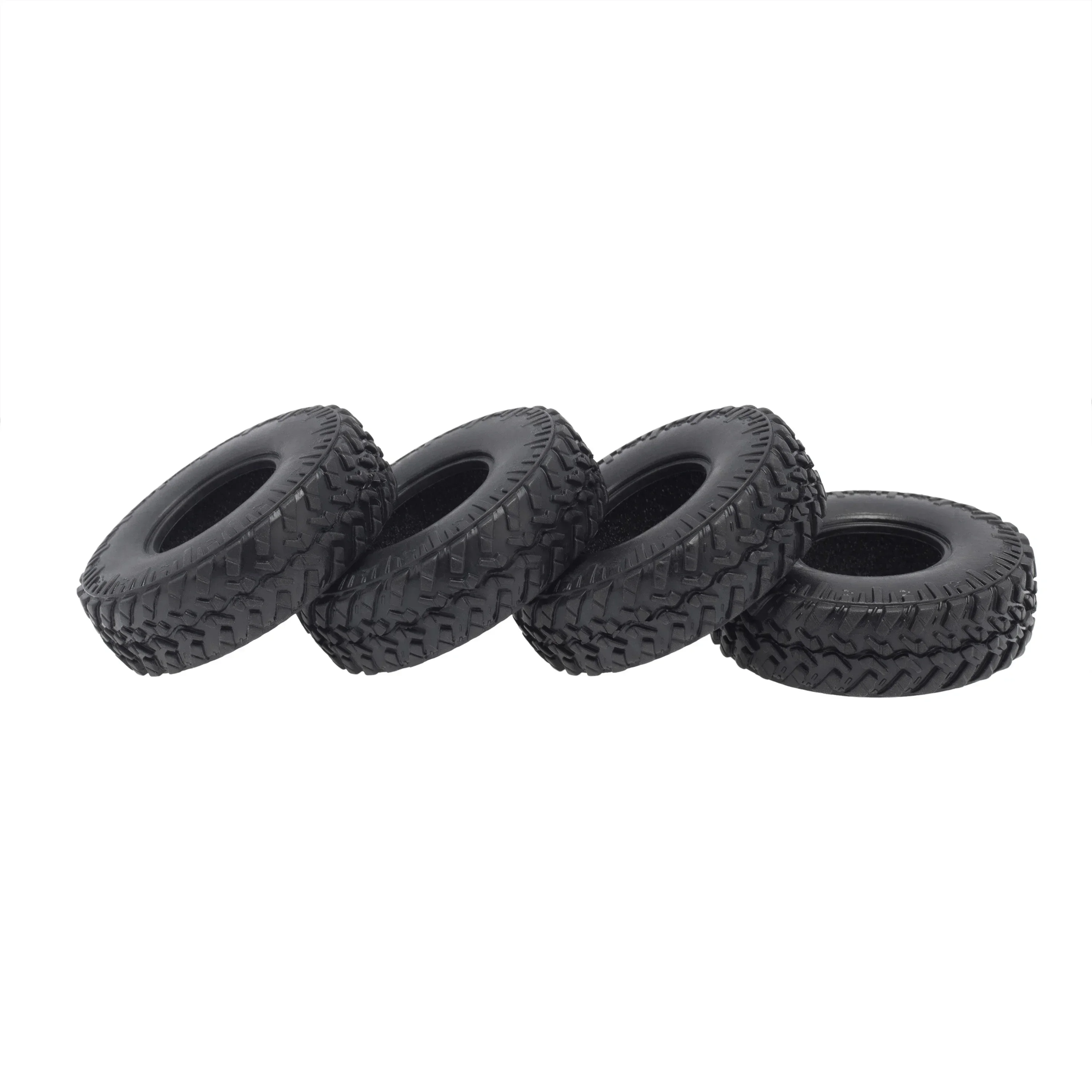 4PCS 48mm 1.0 Soft Rubber Wheel Tires Tyre for 1/24 RC Crawler Car Axial SCX24 90081 AXI00002 Upgrade Parts