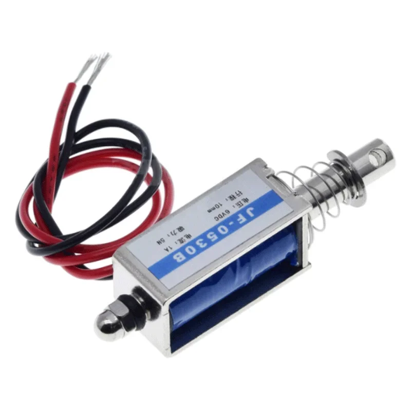 JF-0530B DC 6V 12V 24V Push&Pull type Open Frame Electromagnet keepping Force 5N travel 10mm Linear Solenoid