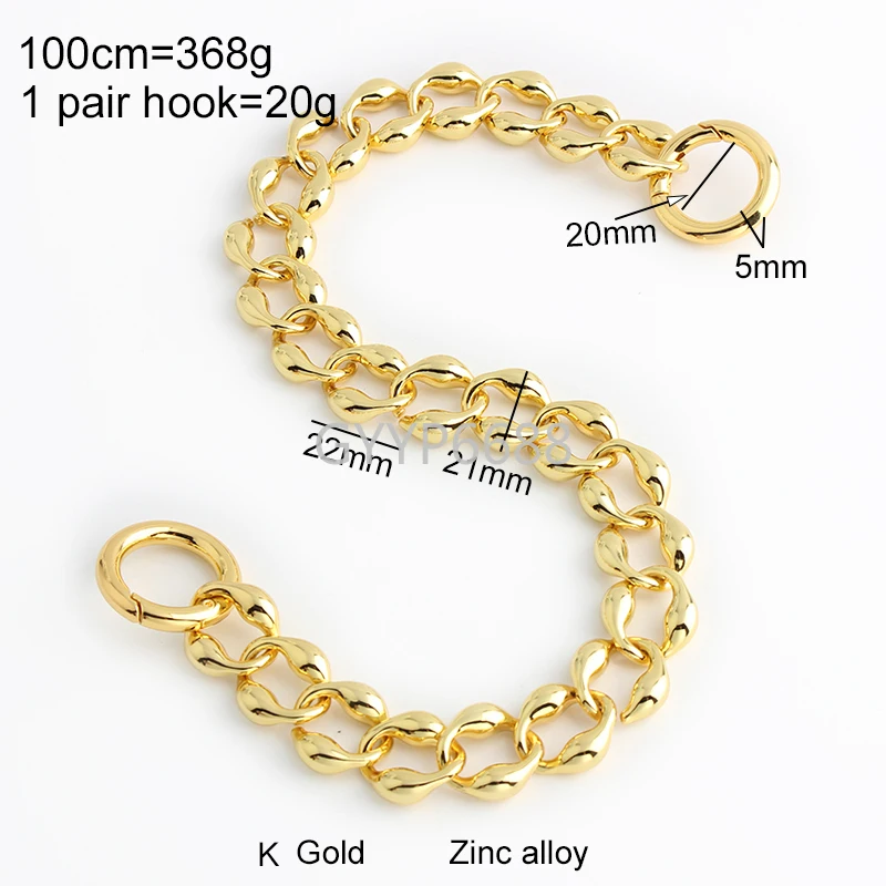 30~120CM Bags Chain Accessories Chain For Women Replacement Chain Bag Shoulder Handbags Belt Tote Bags Metal Chains Wholesale