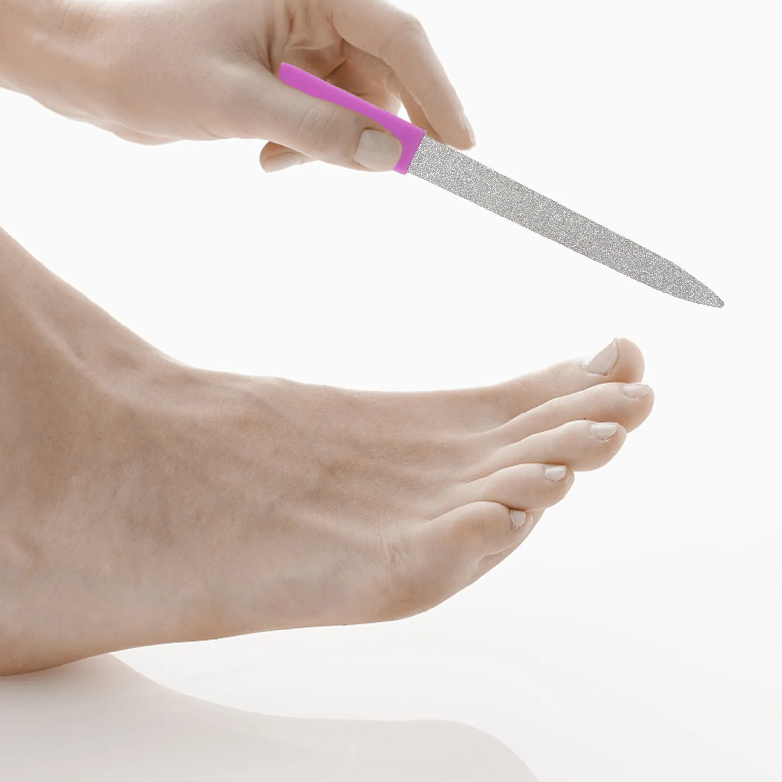 

2Pcs Strong Stainless Steel Nail Files Set Double Side Emery Board Ideal for Nail Polishing Prep Manicuring Filing Sanding Home