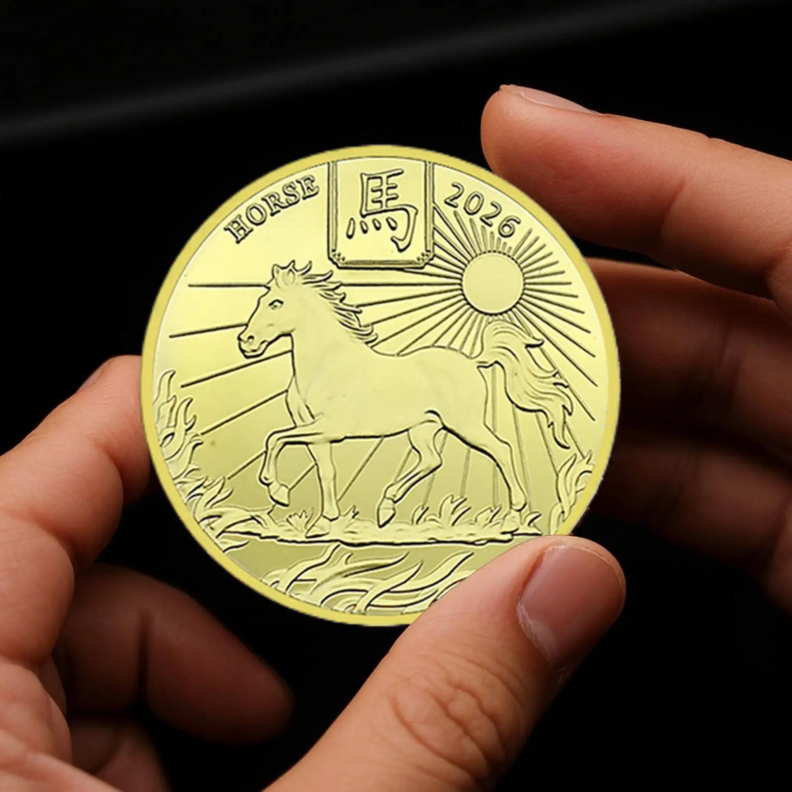 Collectible Coin 2026 New Year Commemorative Keepsake Horse Luck Charm Challenge Coin For Souvenir Home Men Women Adult Kids