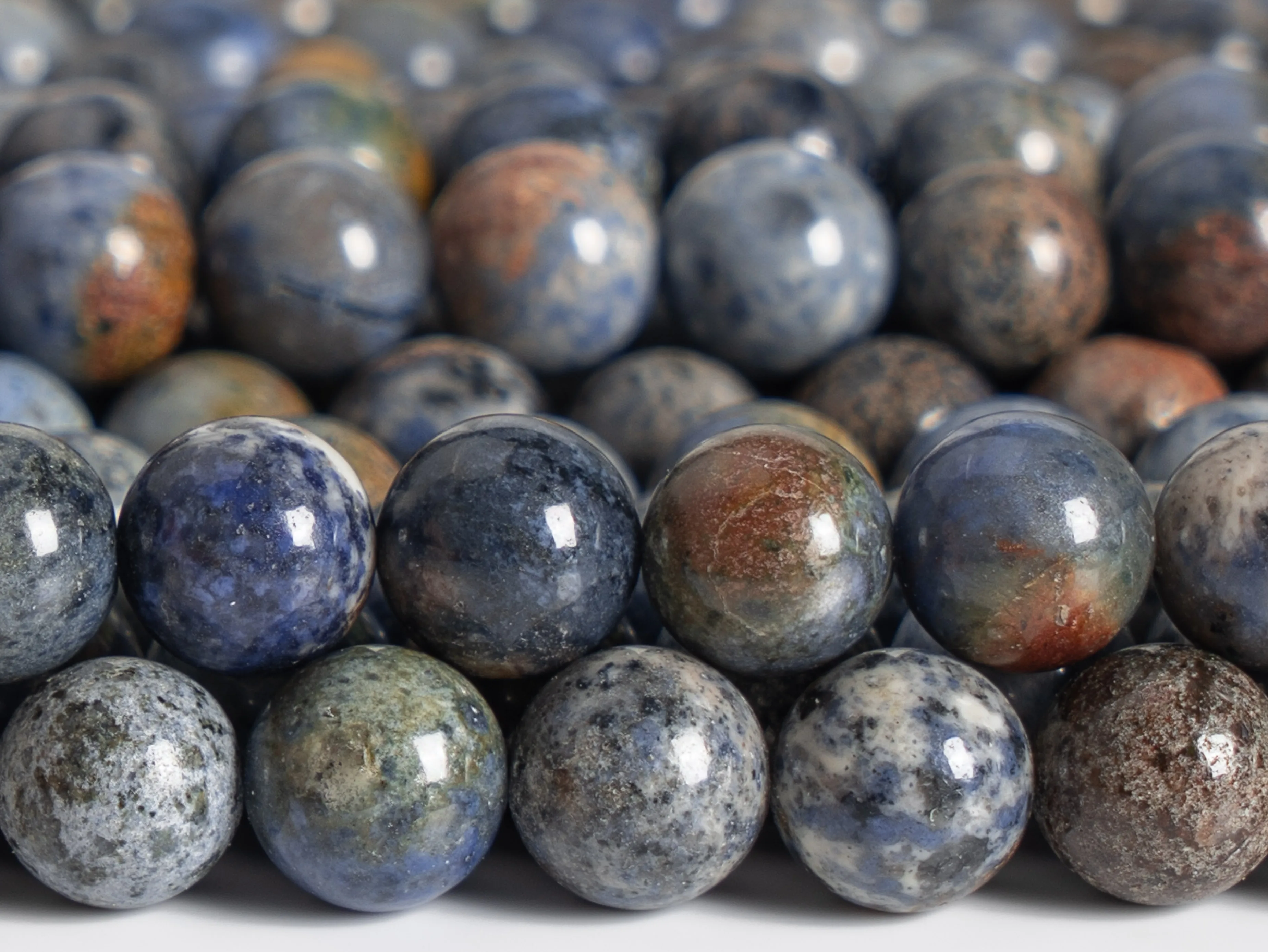 Natural stone Multicolor Dumortierite Beads Grade AAA Gemstone Loose Beads Round Size Options 6/8/10/12mm for Jewelry Making