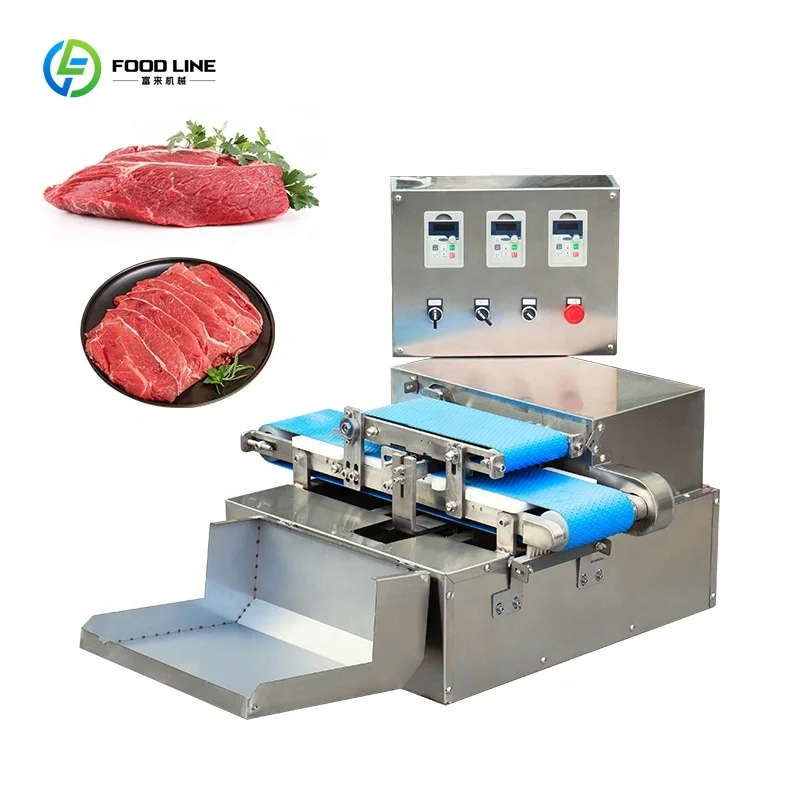 

Stainless Steel Fully Automatic Slicer Machine for Beef Pork Chicken Breast Fresh Meat Cutting Restaurant Kitchen Use