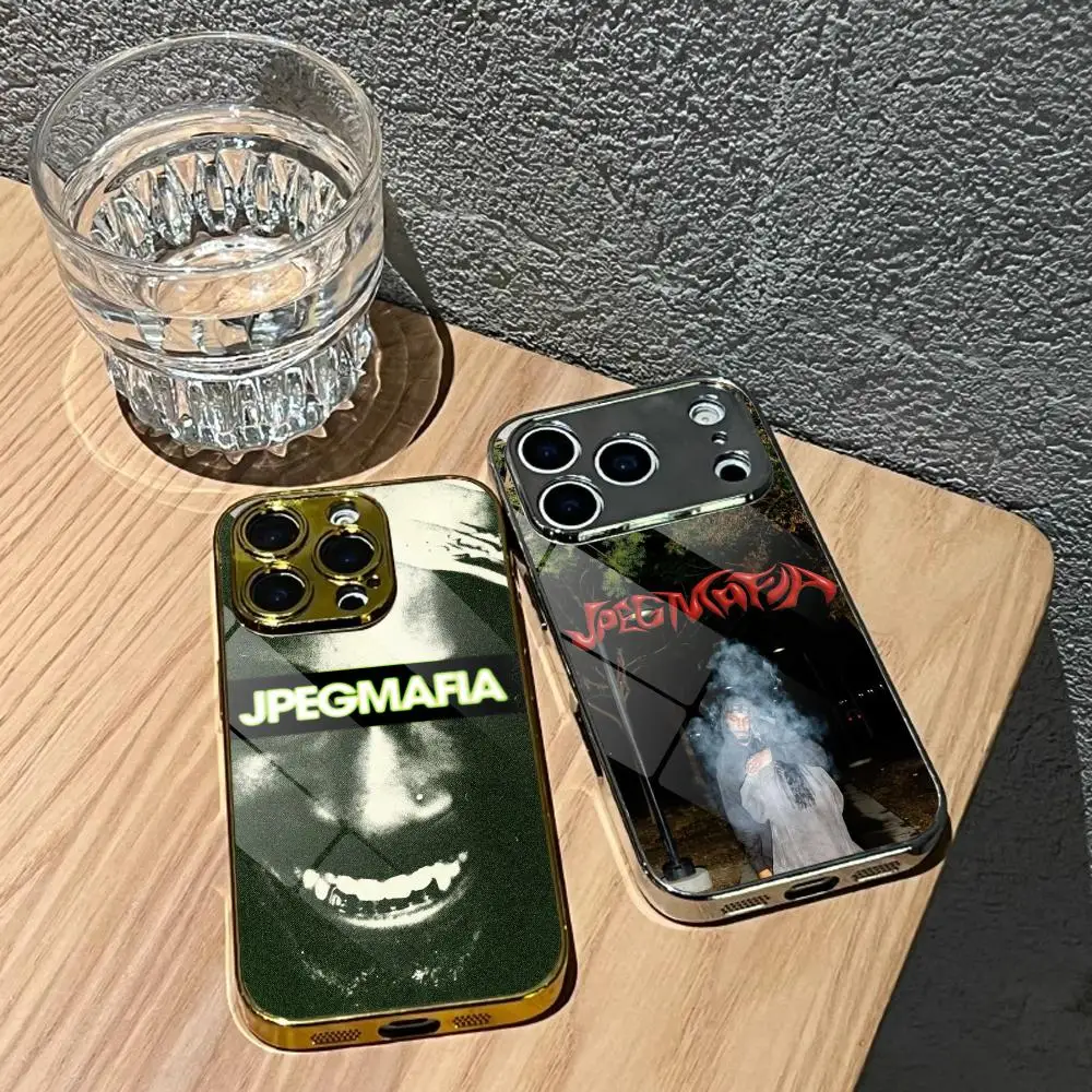 Singer Cool J-JPEGMAFIA Phone Case For IPhone 17 16 15 14 13 12 Pro Max Plus Electroplated Metal Bumper Shockproof Case