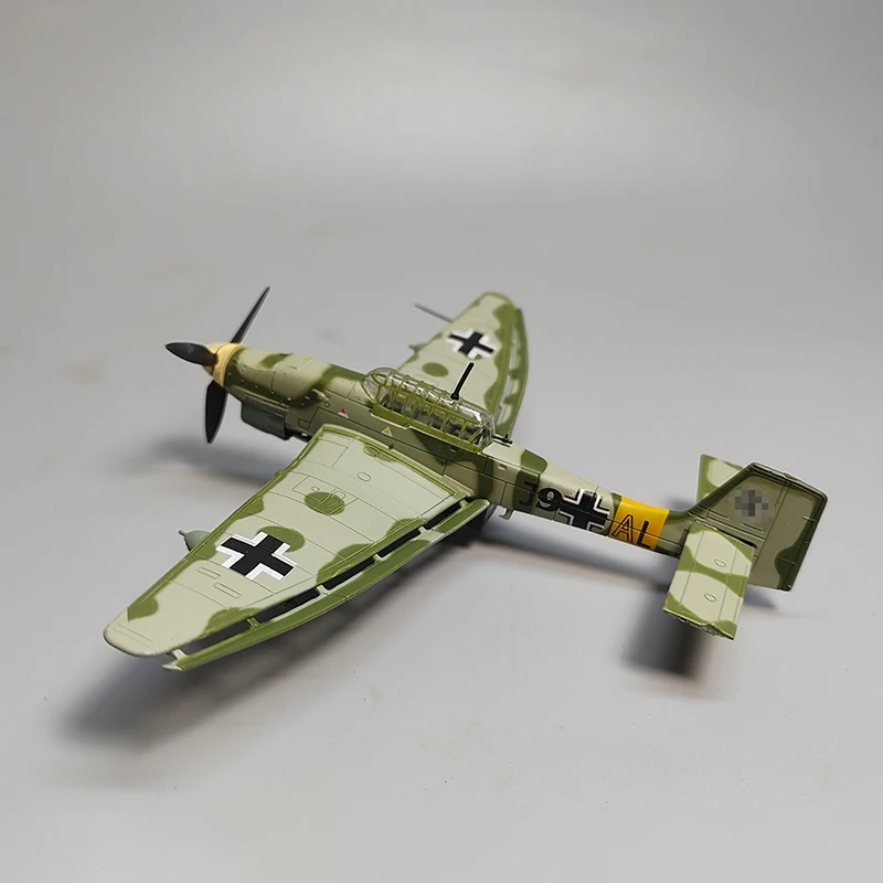 1:100 Scale WWII German JU87 Fighter Jet Military Aircraft Model Diecast Alloy Classic Toy Souvenir Ornament Gift Static Display