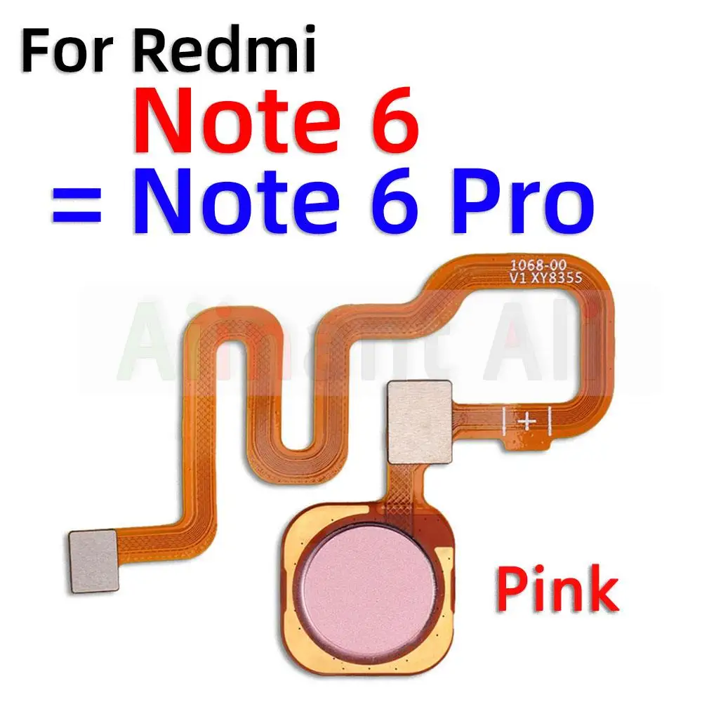 AiinAnt For Xiaomi Redmi Note 6 Pro Plus Prime Home Button Back Touch ID Finger Scanner Fingerprint Sensor Flex Cable