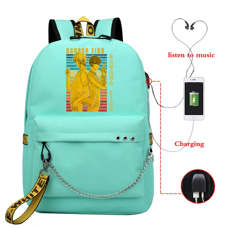 BANANA FISH Anime School Bags 2023 Trendy Backpacks Student Fashion Mochilas Sac A Dos Casual Travel Laptop Backpack Rucksack