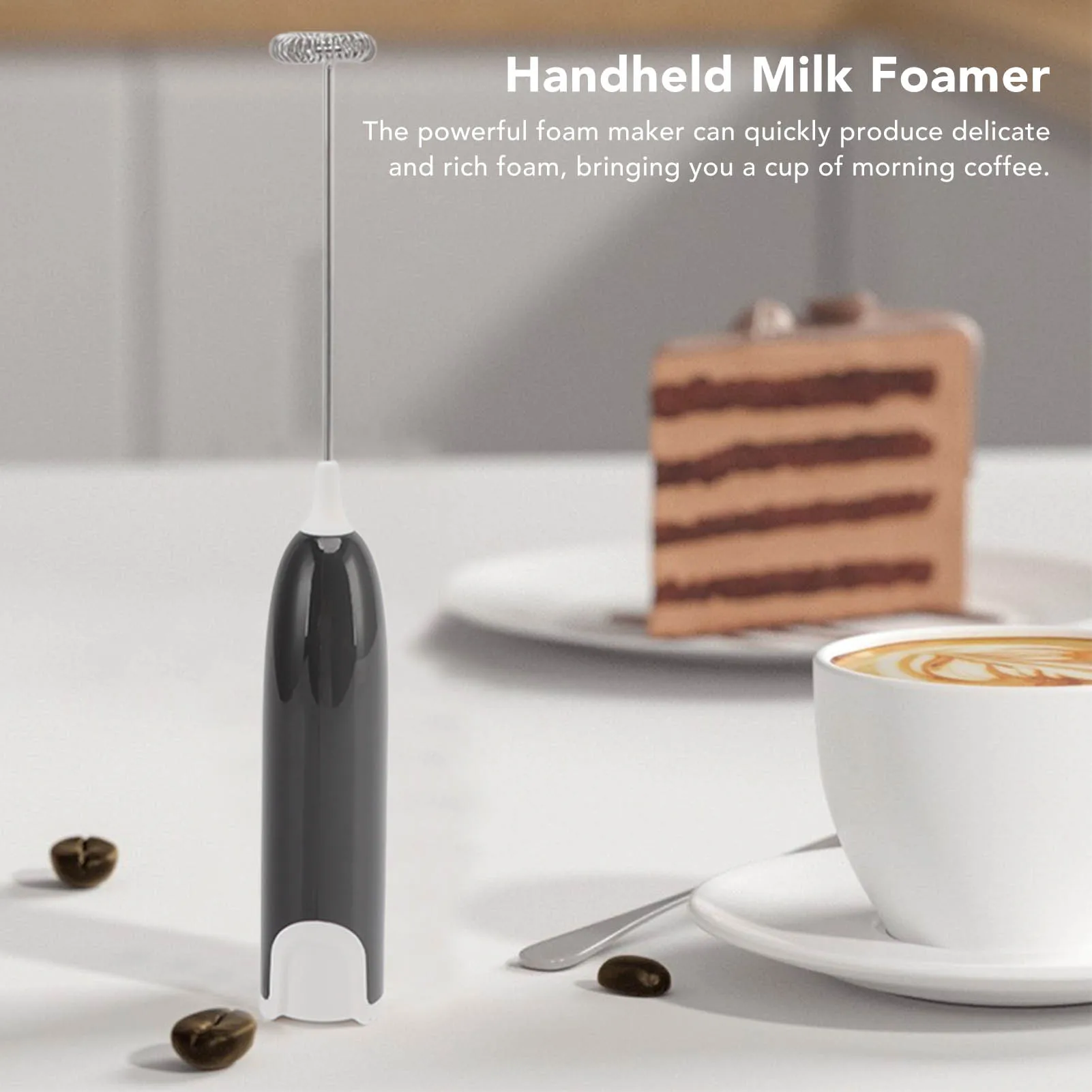 家庭用電気ミルク泡立て器自動ハンドヘルドミルクフォームメーカーコーヒー撹拌バーキッチンドリンクフォーマー