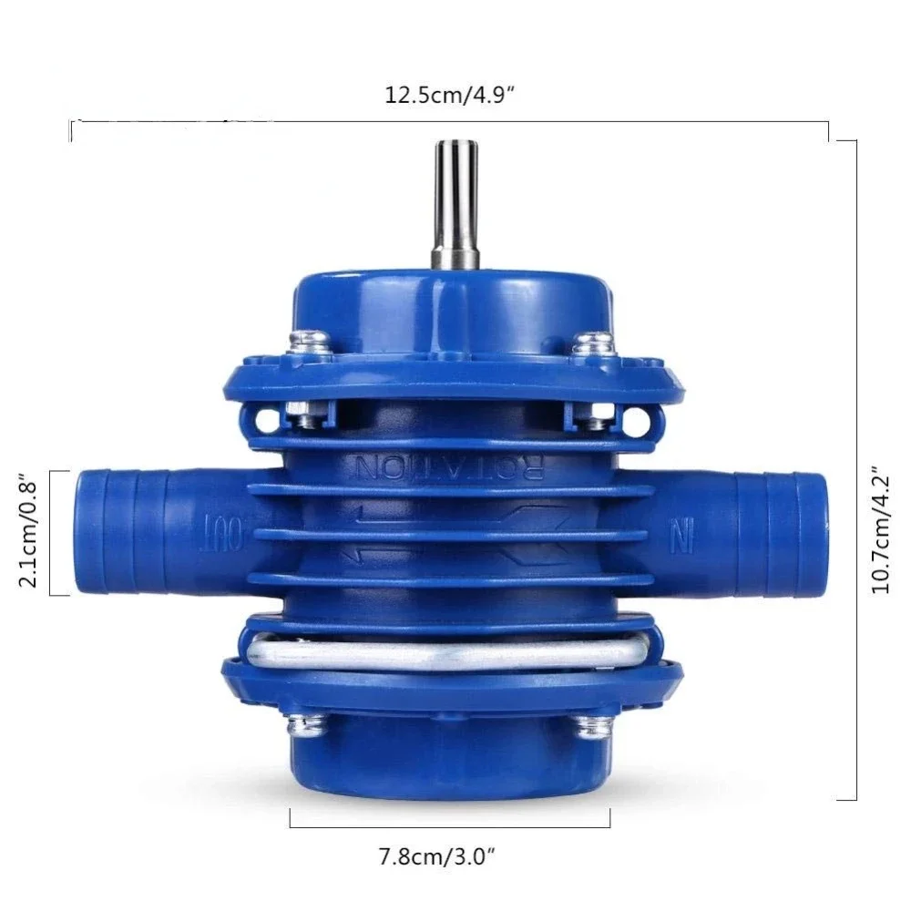 Krachtige Blue Electric Drill Water Pump Household Electric Drill Accessories Self-Priming DC Pumping Centrifugal Pump