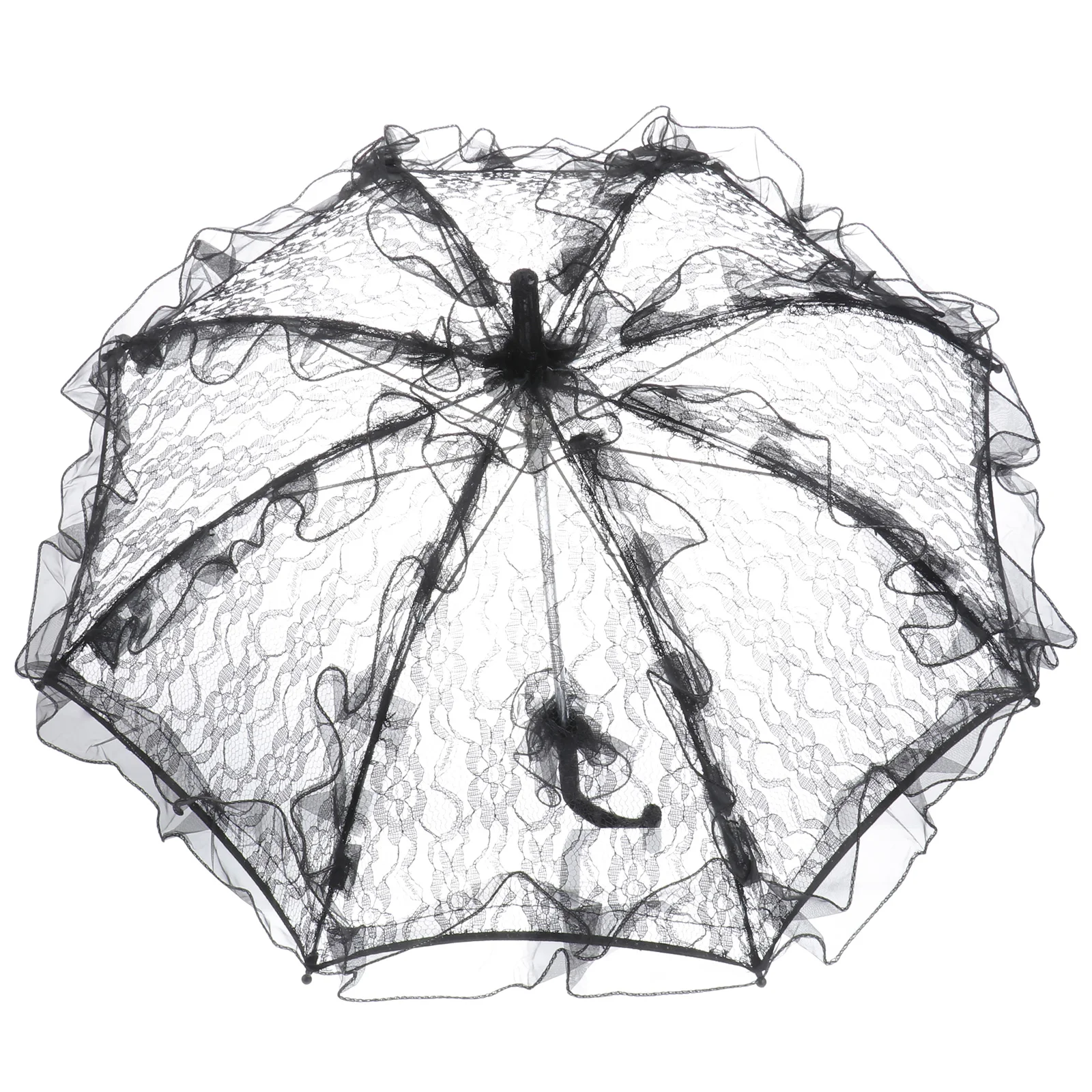 

Elegant Handmade Wedding Umbrella Vintage Lace Cotton Parasol Bridal Photo Props Sunshade Woman Fashion Accessories Not