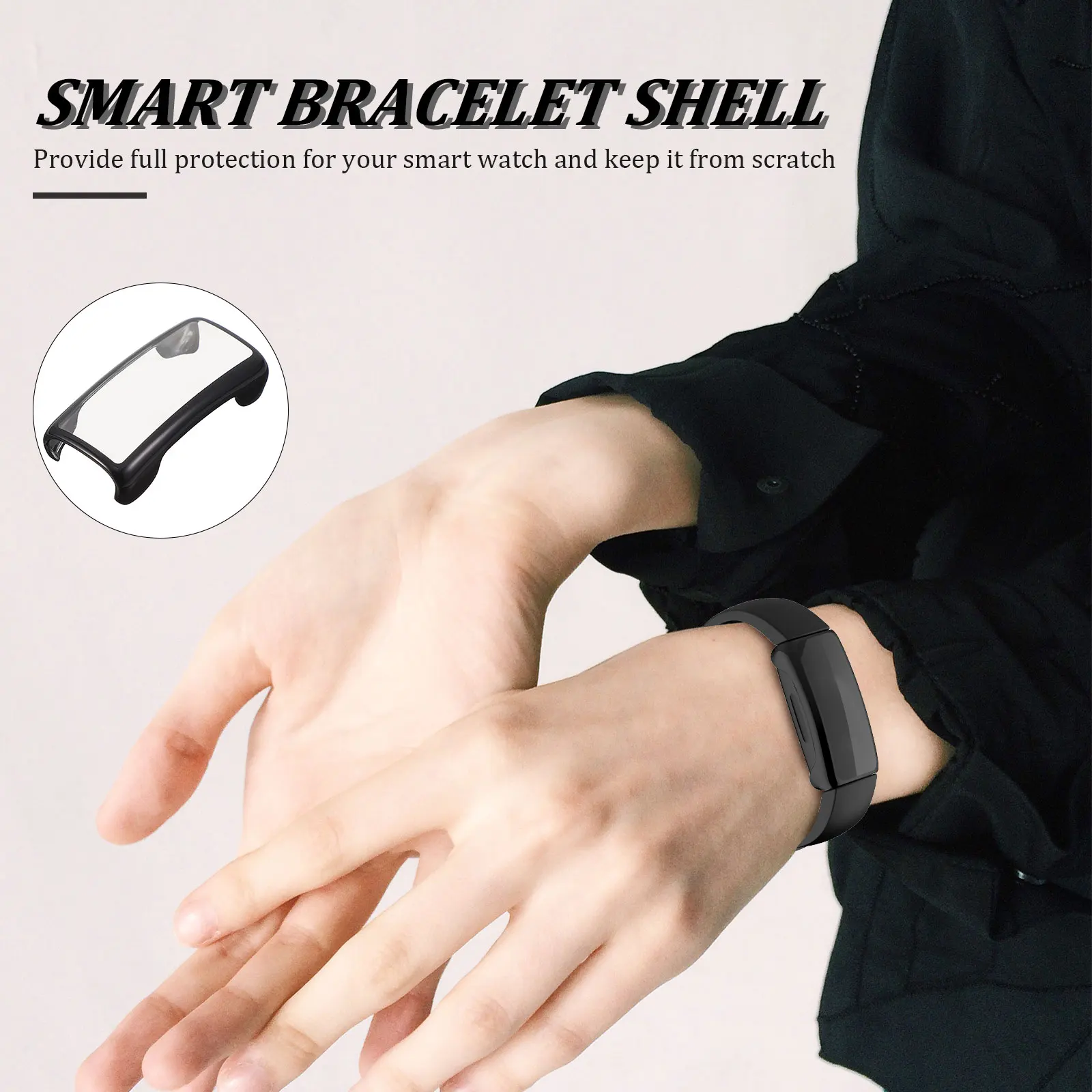 

2 pcs Smart Protective Shell Durable Full Cover Case Precise Cutouts Abs Watch Shell For Inspire2 Watch Accessories Smart