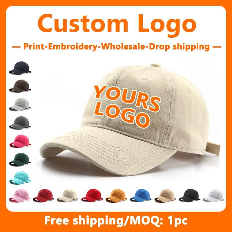 

Custom Logo Embroidery Big Head Hats for Men and Women Baseball Cap Design Print Retro Versatile Outdoor Sun Cap Wholesale
