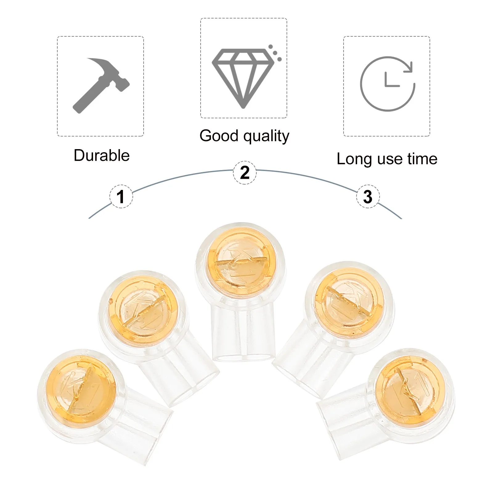 Telephone Wire Connectors 200 Pack K1 Gel Filled Sealed No Solder Twist Cable Splice Terminals