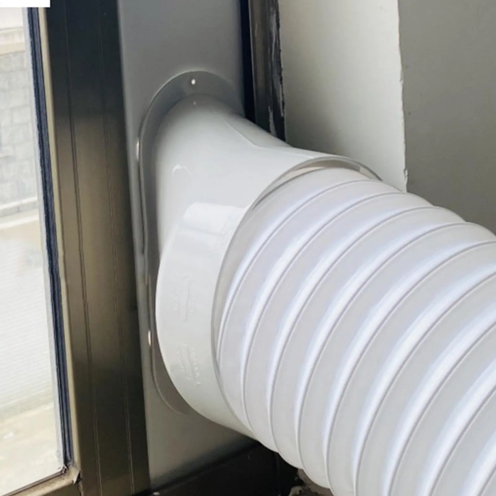 Portable AC Hose Adapter Flat Body Pipe 130/150mm Diameter Air Conditioning Tube Duct Interface Room Garage Living Room