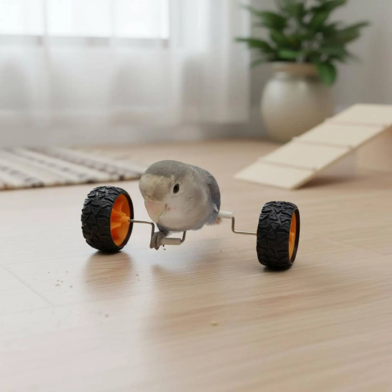 Jouet de skateboard interactif pour perroquet, entraînement d'équilibre pour oiseaux, jouet d'exercice pour perruche, stimulation mentale, accessoire d'enrichissement pour animaux de compagnie