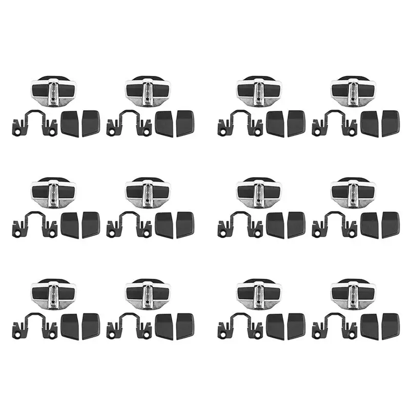 12Set For Door Lock Buckle Upgraded Stabilizer Cover Latches Stopper For Lexus-Toyota Series Eliminate Abnormal Space