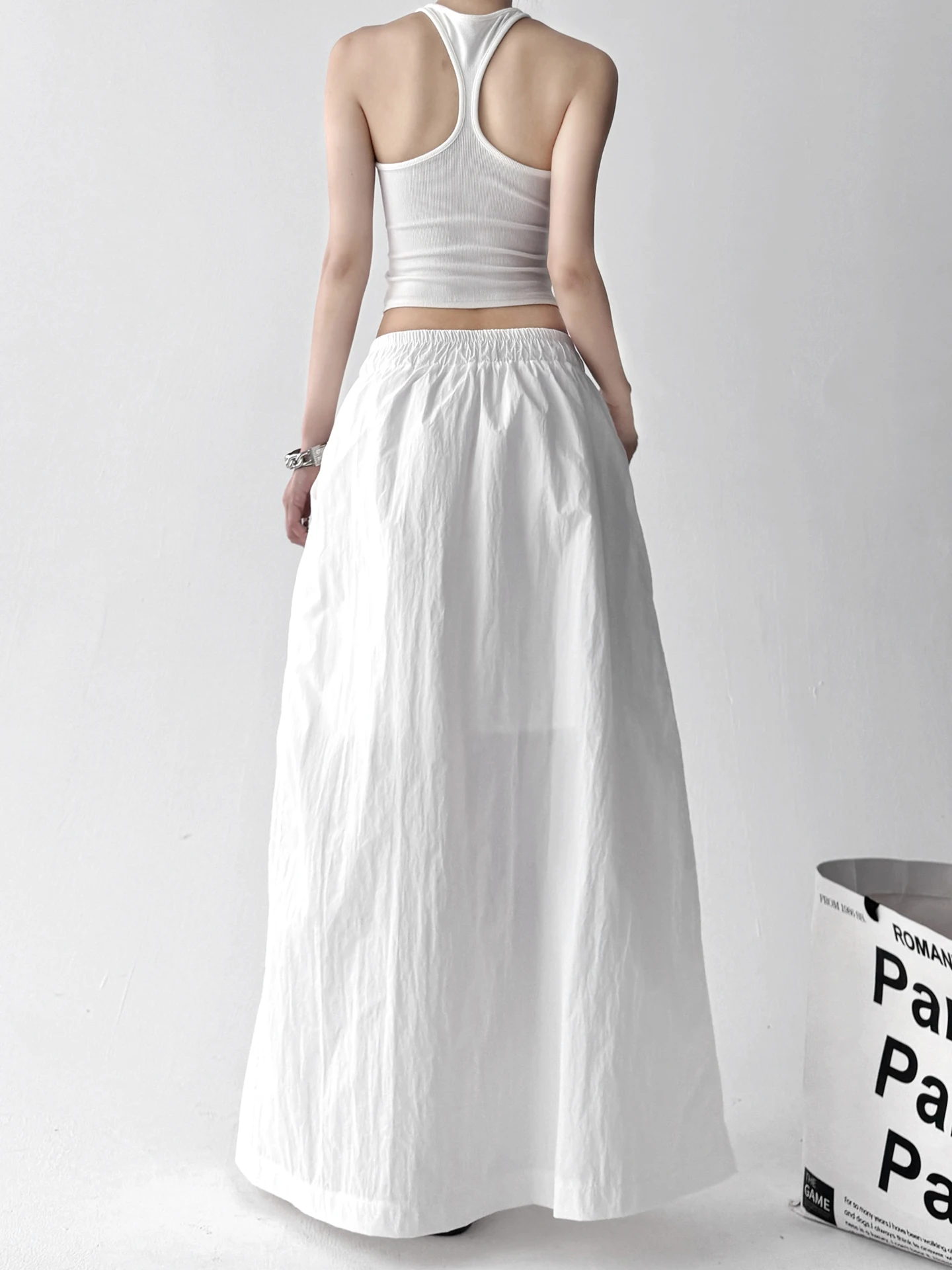 Hohe Taille A-Linie Rock Koreanische Sle Frontschlitz Arbeitskleidung Dr frauen ular Abnehmen Casual Röcke für Sommer 2025,