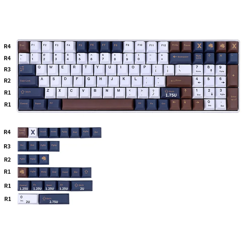 

GMK FORMAL Cherry Profile KeyCaps PBT Material Keycap 129 Keys DYE-SUB Cherry Profile For Cherry MX Switch Mechanical Keyboard