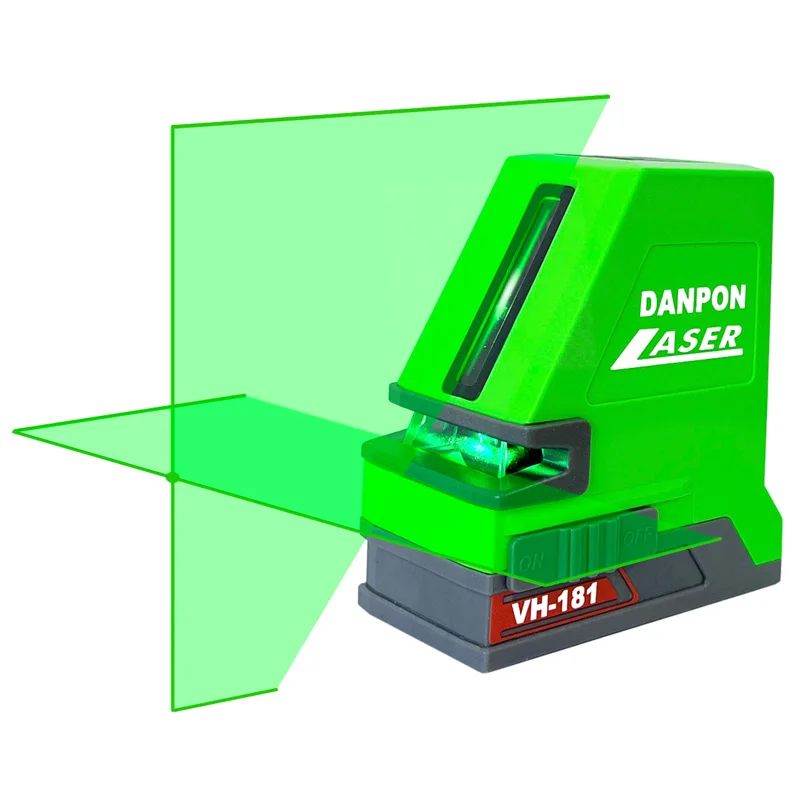 

Лазерный уровень Danpon, зеленый, 2 линии, высокая яркость, горизонтальная линия 180 °, модули собраны с асферическими стеклянными линзами.