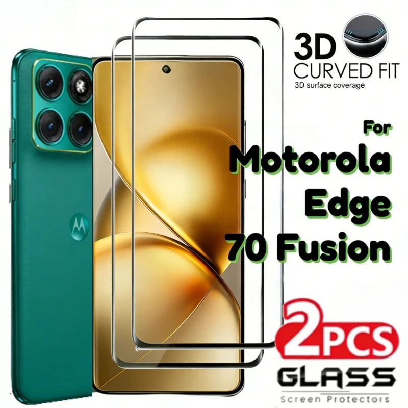 

2PCS for Motorola Edge 70 Fusion+ 9H HD Tempered Glass Film for Moto Edge 70 Fusion/Ultra 60 Series Edge Glue Screen Protectors