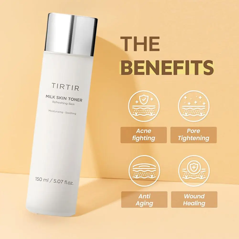 

TIR Milk Skin Toner Мощный сияющий осветляющий тоник для лица и тела Глубокое увлажнение Сужение пор против прыщей Уход за кожей Красота 150 мл