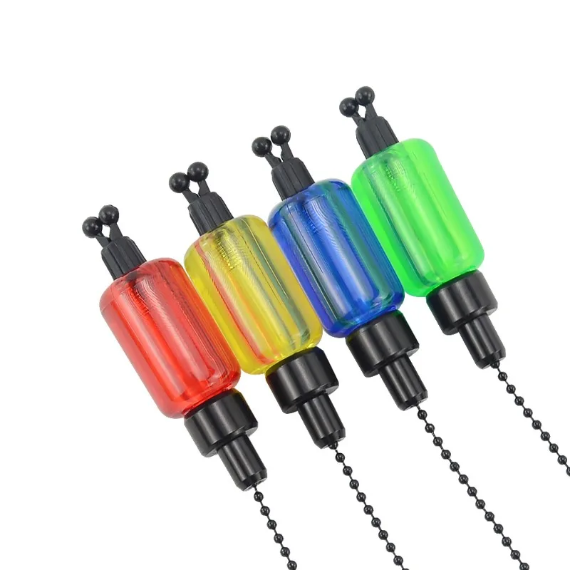 Componente de alarma de pesca sin iluminación, oscilante de cadena suave Simple, cuatro colores, 2 uds.