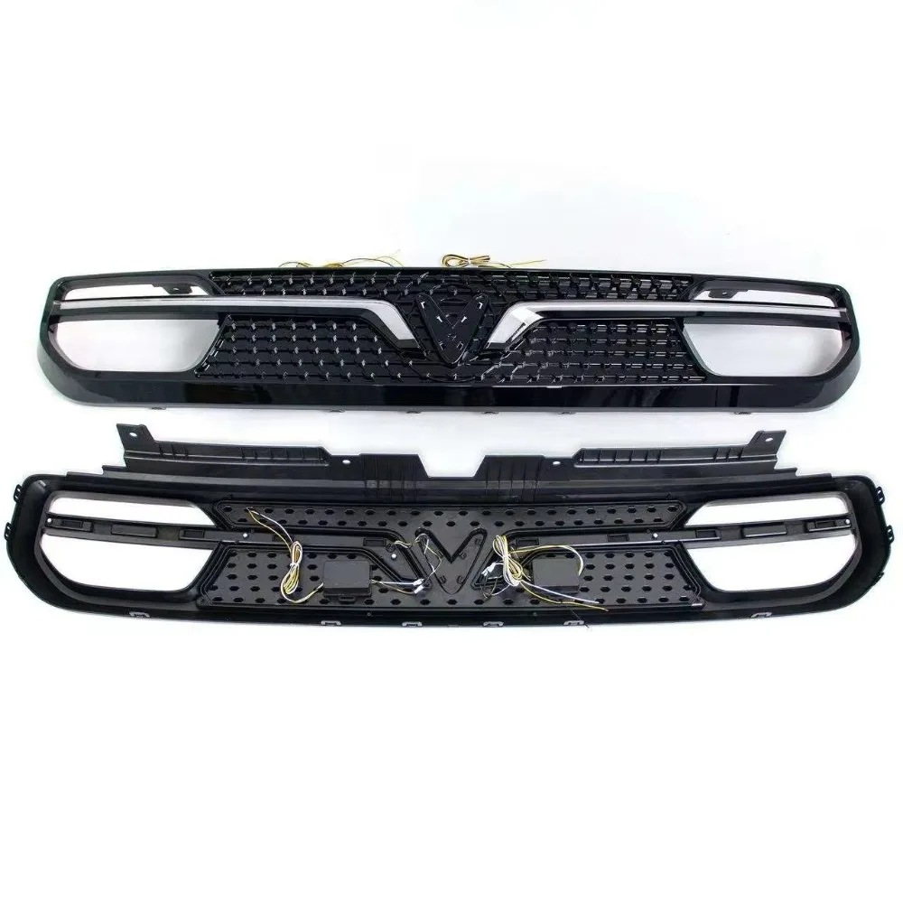 for Vinfast VF3 2024 2025 Car Front Grille LED Through Light Front Bumper Modification DRL Driving Yellow Turn Signal Lamp detail image 3