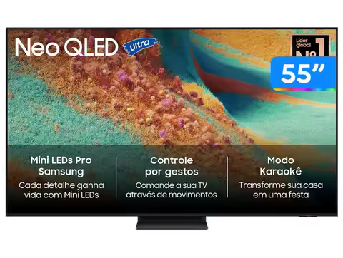 Smart TV 55" Samsung 4K Neo QLED QN85F QN55QN85FAGXZD 120Hz Tizen Smart TV NQ4 AI Gen2 Bixby Alexa 4 HDMI