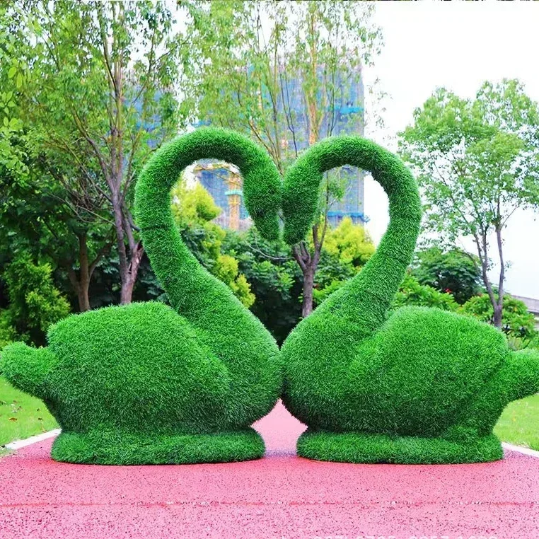 Realistic Animal Topiary Ornamental Artificial Elephant Grass Animal Outdoor Big Artificial Plants