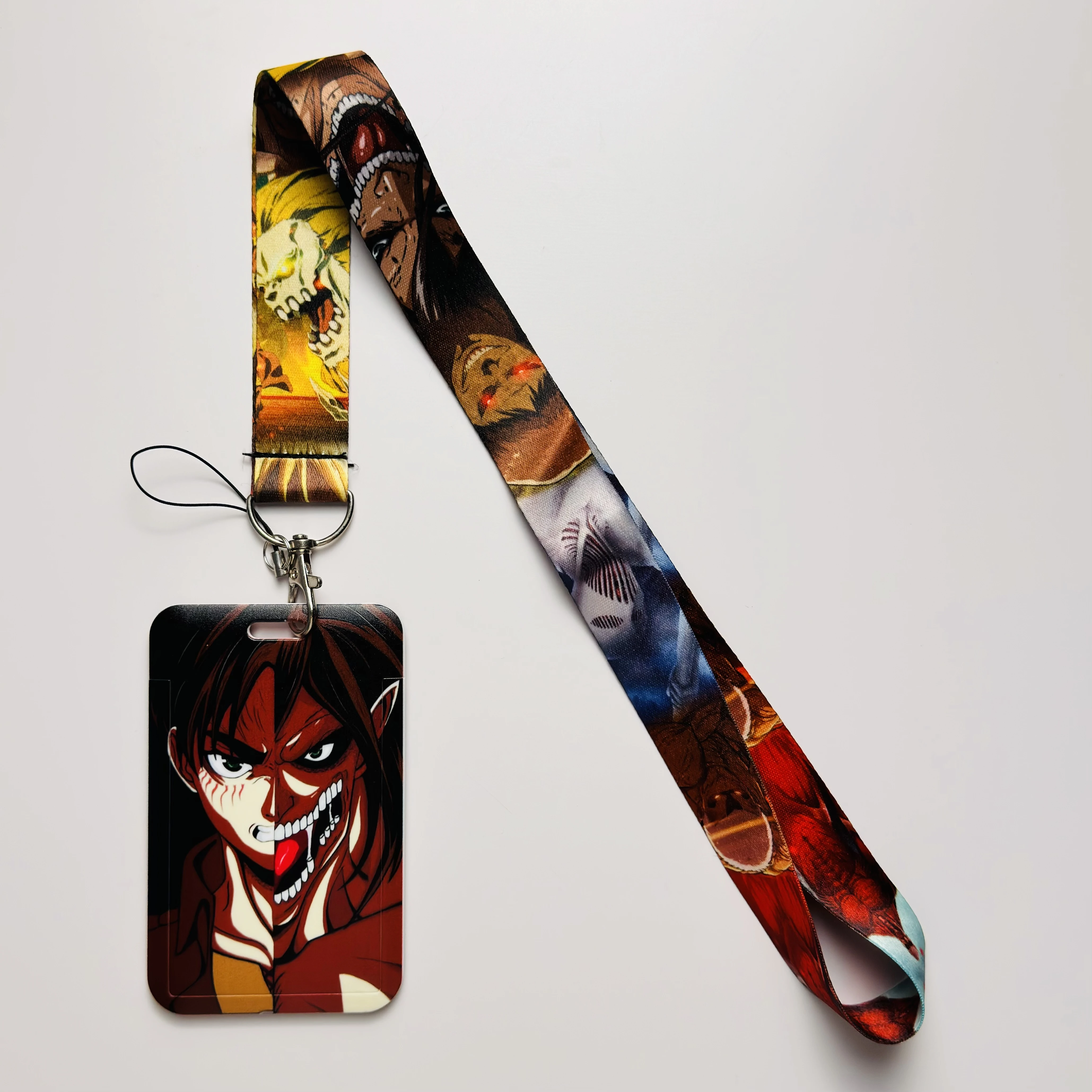 Anime Characters Card Holder Lanyards Keys Neck Strap Card Badge Keychain ID Credit Bus Card Cover Hang Rope Lariat Lanyard