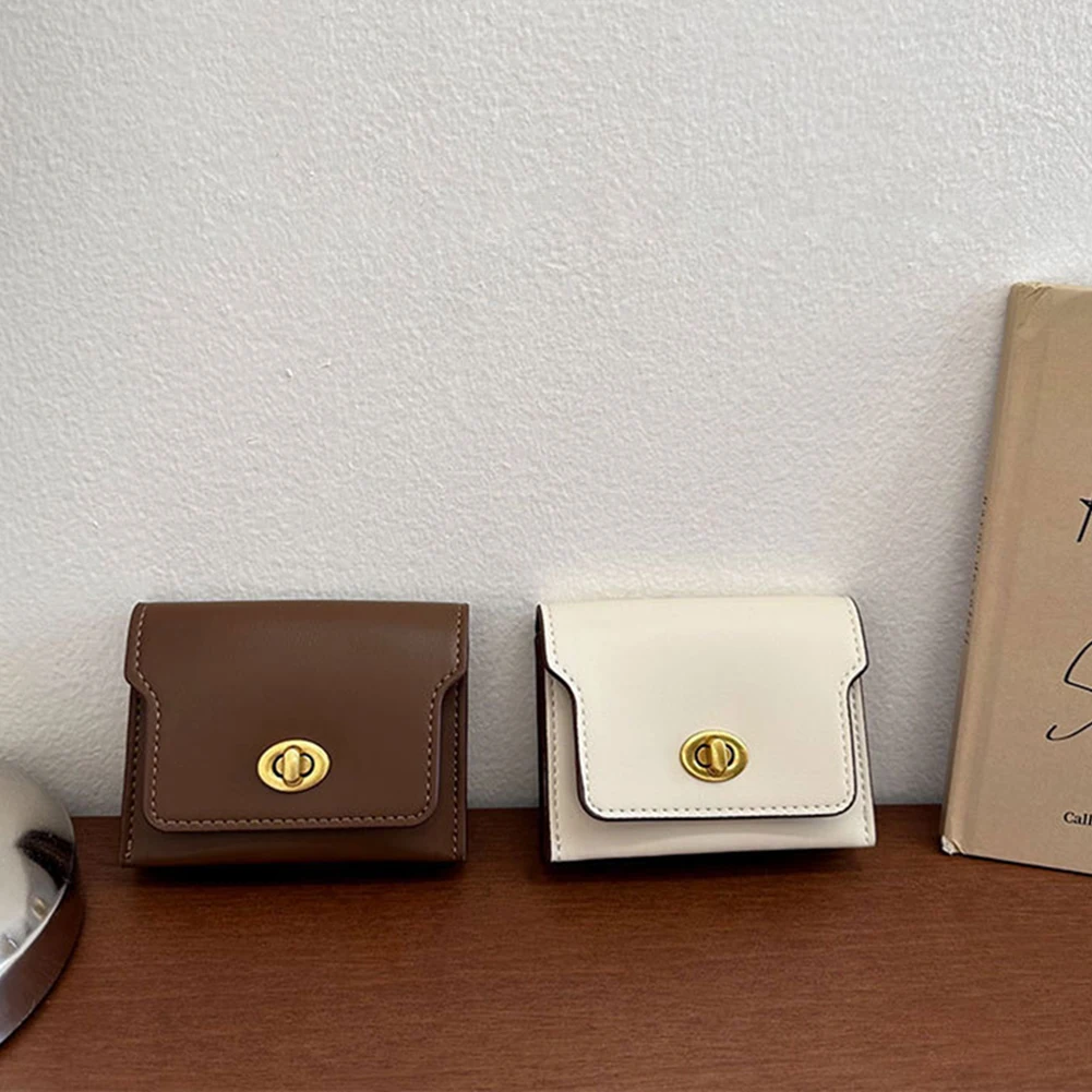Pu Leather Coin Purse Multipurpose Business Card Holder For School