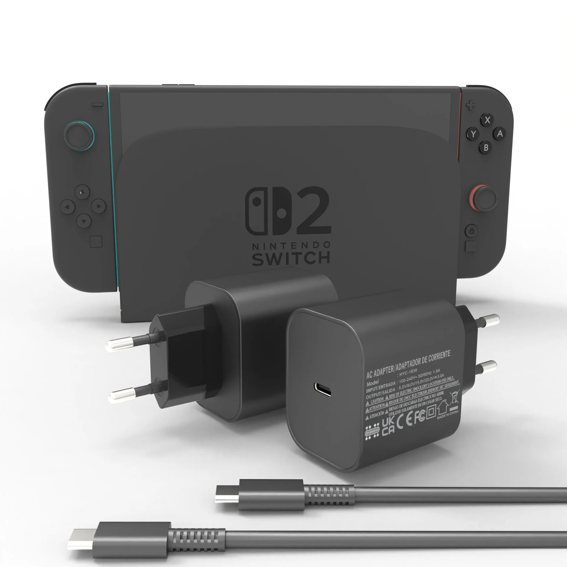 Für Nintendo Switch 2 Ladegerät 60 W Schnellladung Switch 2 Gaming-Handnetzteil