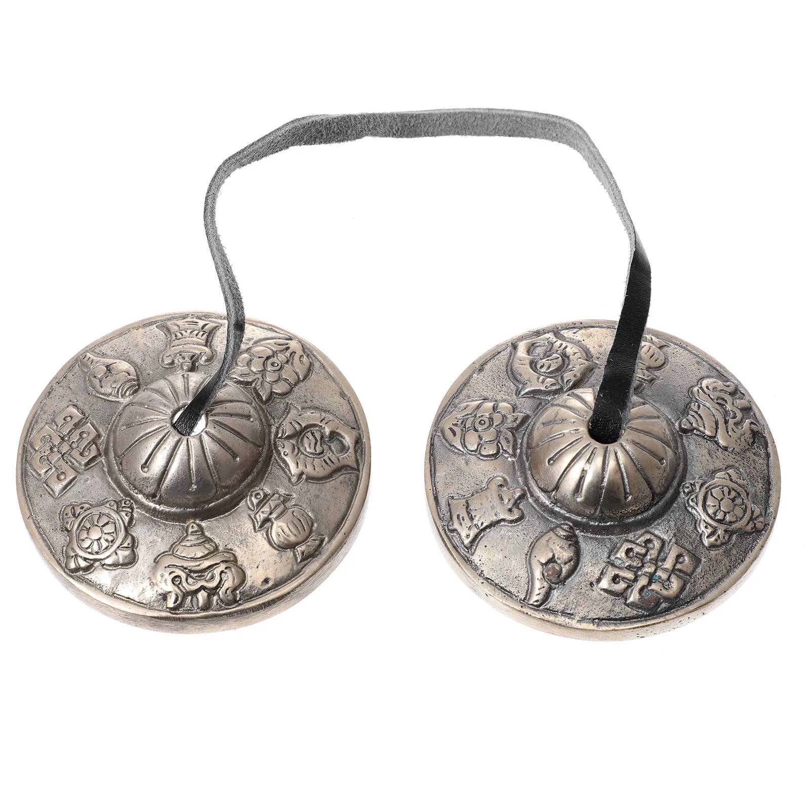 Brass Tibetan Cymbal Bell Small Meditation Yoga Bell Religious Percussion Instrument Brass Handmade Cymbals Chime view 4