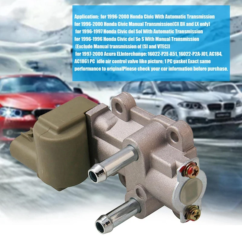 

16022-P2A-J01 Car Idle Air Control Valve IACV IAC For Honda Civic HR-V Acura 1995-2001 16022-P2E-A51 Idle Speed Valve