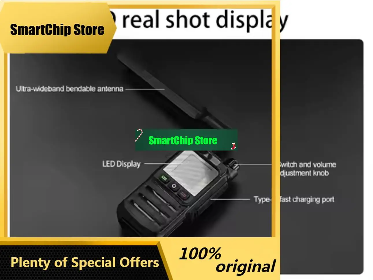 SmCpDetect 30Mhz-6.4GHZ Frequency Drone Detector Support Russian English Handheld Drone Alarms