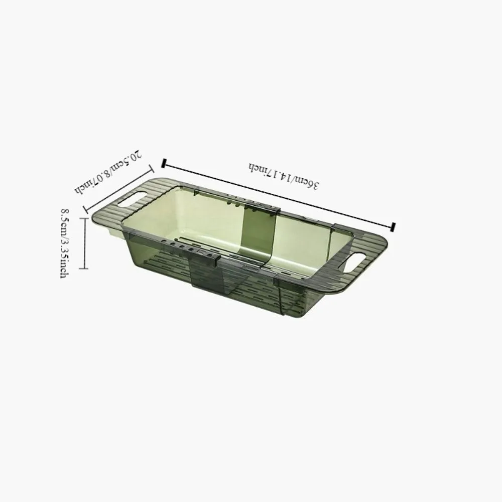 Telescopic Kitchen Drainage Basket Space-Saving Household Vegetable Washing Basin Flexible Retractable Drainage Rack Sink