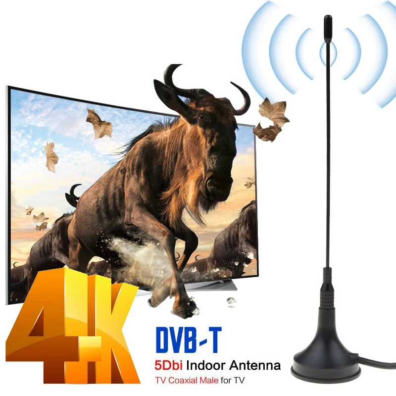 Antenna HDTV universale dvb-t Freeview 5dBi Antenna TV digitale ricevitore segnale interno ripetitore aereo CMMB ricevitori televisori