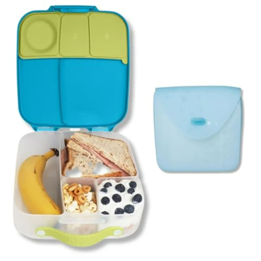 

Ланчбокс (Ocean Breeze) + комбинированный пакет с силиконовым карманом для сэндвичей (Ocean)