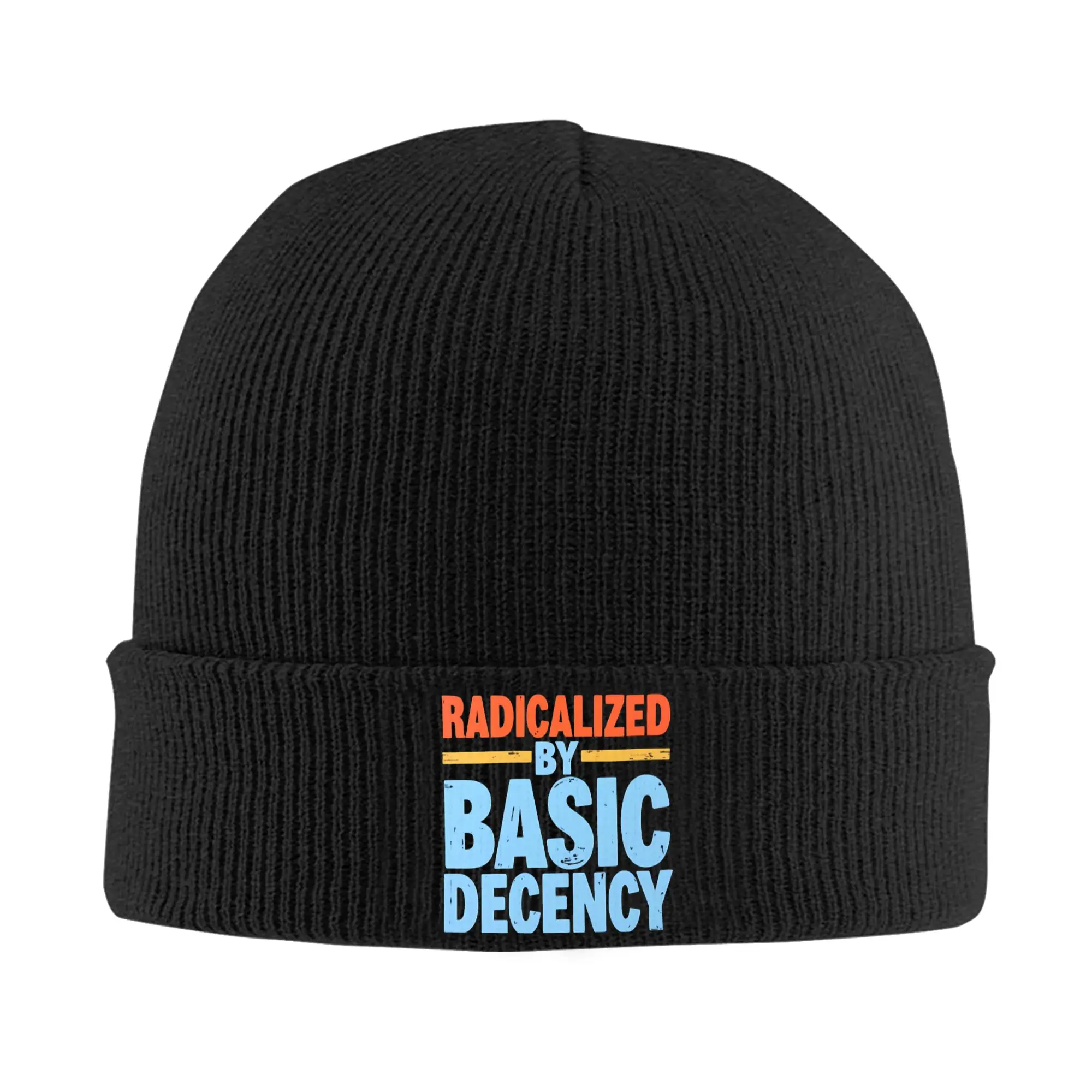 Funny    Radicalized by Basic Decency Hat Autumn Winter Beanie Warm  Cap Unisex Acrylic Skullcap,