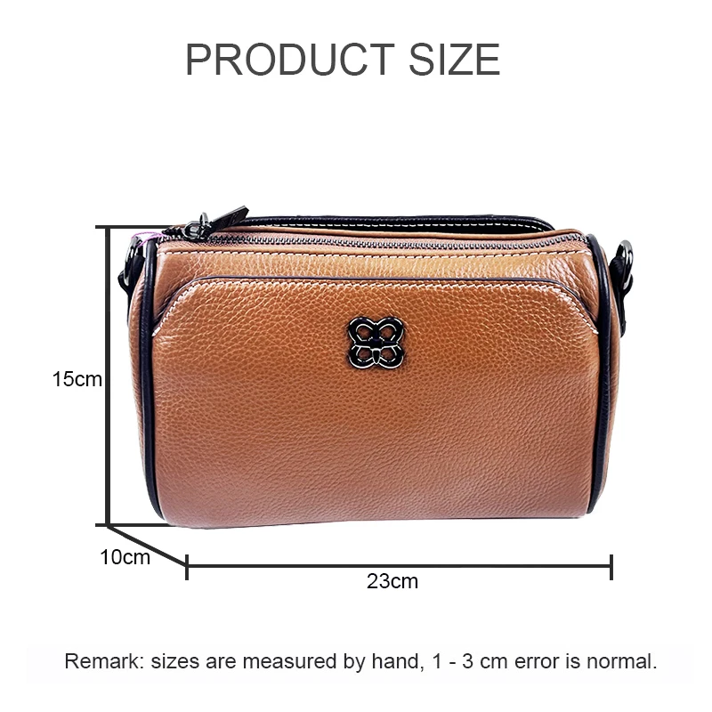 Female Genuine Leather Single Shoulder Bag Fashion Leisure Women Messenger Pack Simple Versatile Cowhide Lady Crossbody Handbag