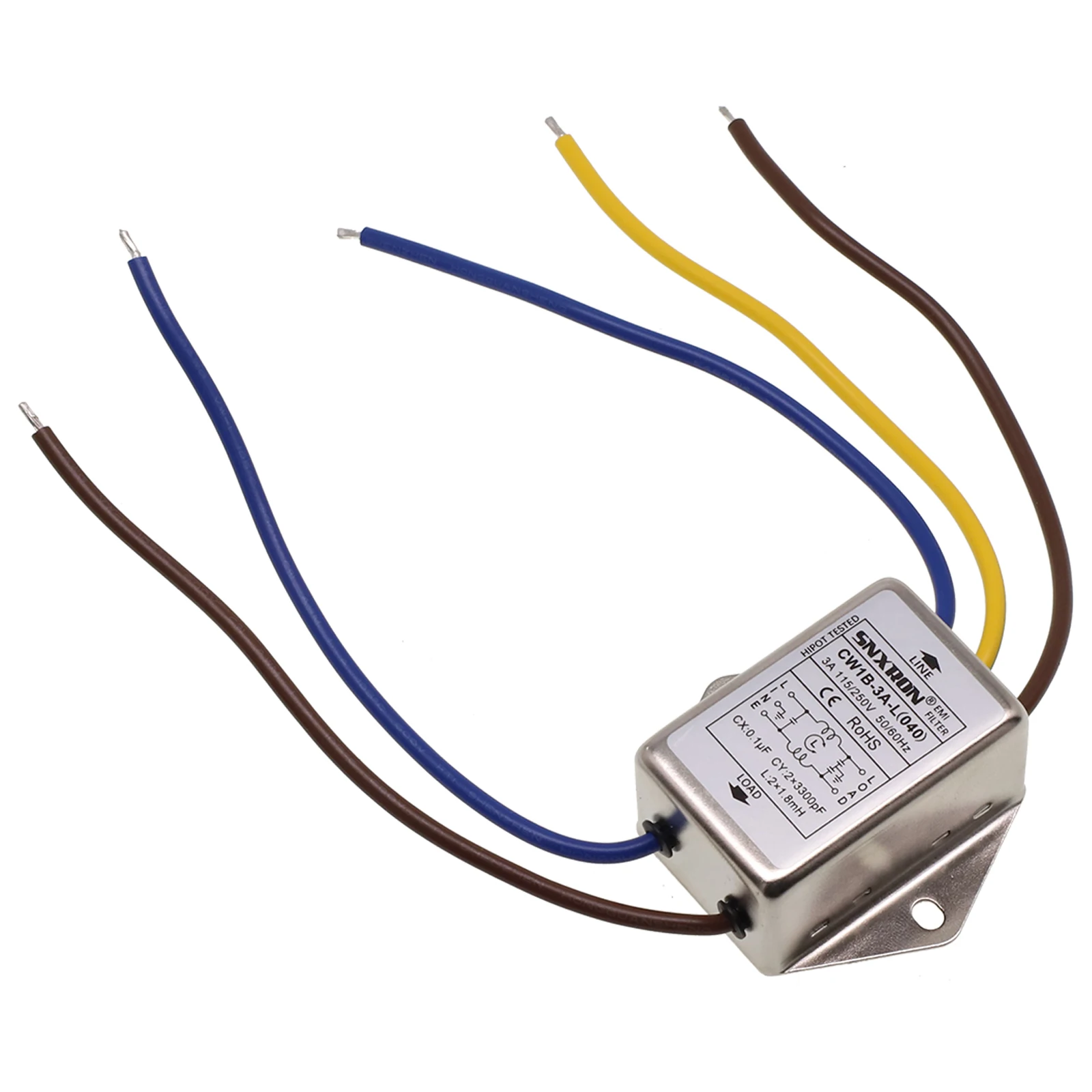 AntiInterference AC 250V Power Filter CW1BL Line Audio Purifier for Electrical and Electronic Equipment Rated 3A 6A 10A