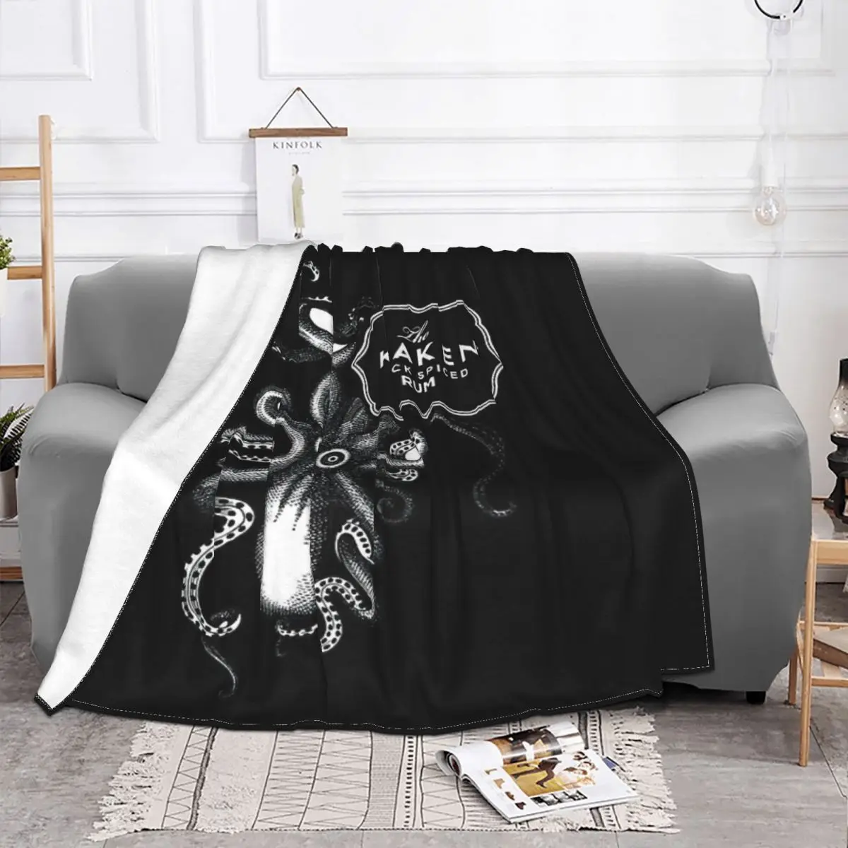 Kraken Rum Anime Blankets Throw Blanket Winter Warm Blanket Throw Blanket