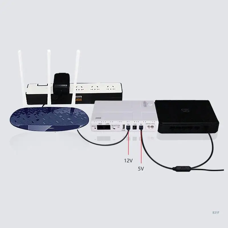 Imagem -04 - Fonte de Alimentação Ininterrupta Mini Ups Battery Backup Grande Capacidade para Cctv e Modem Equipment dc 5v 9v 12v