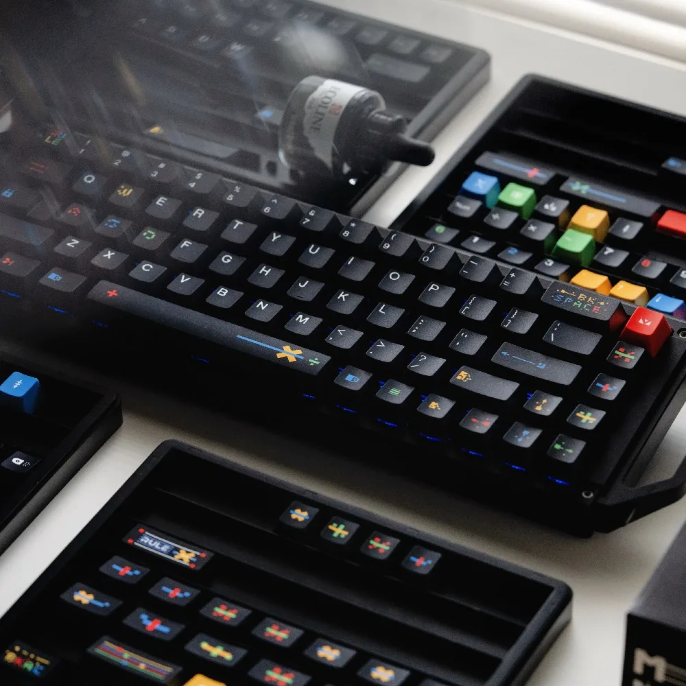 Fundamentum Keycap Set 170key PBT Custom Black Simplicity Keyboard Cap Cherry Profile KeyCap for Mechanical Keyboard Accessories