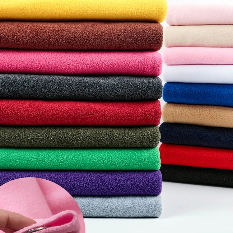 Thickened Soft Warmth Polar Fleece Fabric Short Plush Coral Fleece Loose Coat Clothing  Lining Bedclothes Toys DIY Sewing Fabric